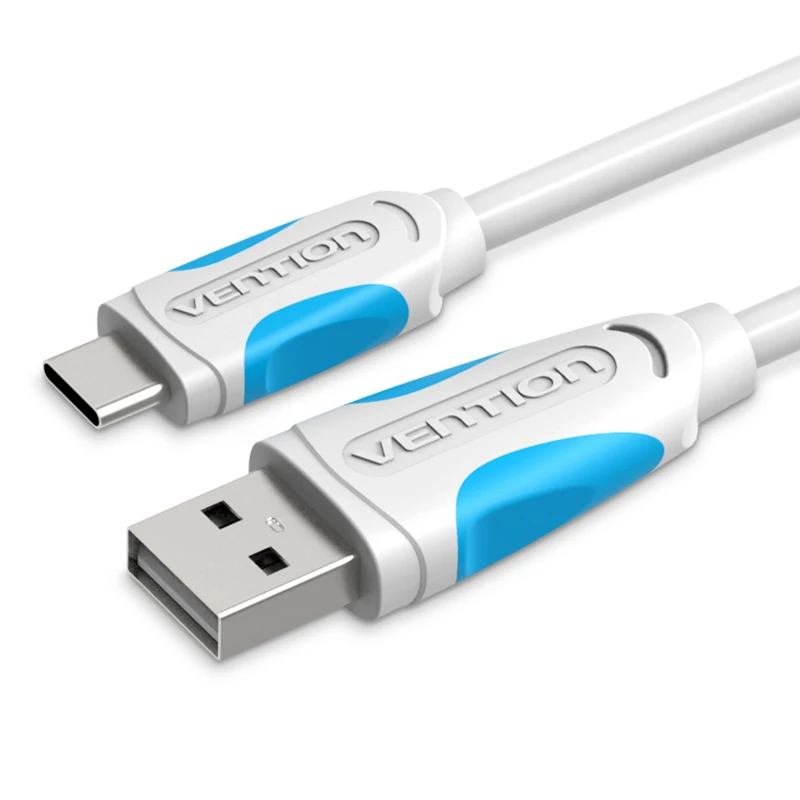 Vention usb type C кабель для samsung S10 huawei P30 Pro Быстрая зарядка type-C мобильный телефон зарядный провод USB C кабель для samsung S9 - Цвет: White VAS-A36