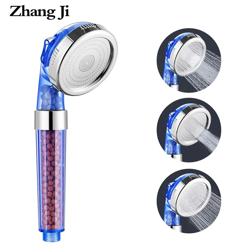 

Zhangji SPA Shower Head 3-Function High-Pressure Water-Saving Anion Filter Balls Remove Impurities In The Water Benefit & Health