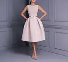 Винтажные Сатиновые вечерние платья с карманами, без рукавов и с молнией сзади плиссированные Abendkleider Формальные Вечерние платья для женщин