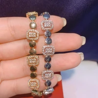 hibride trendy tennis bracelet square cubic zirconia fashion jewelry for women dating party daily life gifts pulseira b 156