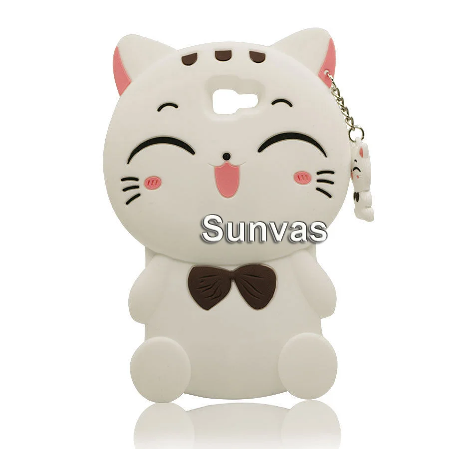 3D Lucky Cat Мягкий силиконовый чехол Обложка для samsung Galaxy J1 J2 J3 J5 J7 A3 A5 A7 Prime Pro mini J310 J510 J710
