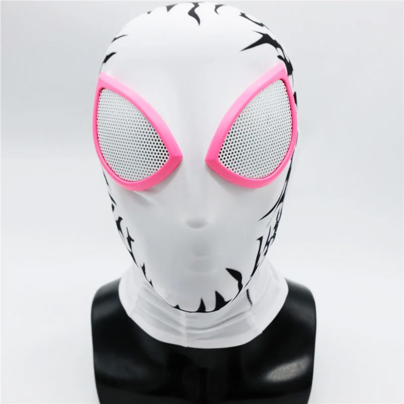 Gwen Stacy Mask 1 Айниель Веном костюм паук Гвен Стэйси Маска Косплей Марвел Гвен маска супергероя паук головные уборы человек Хэллоуин вечерние для взрослых женщин и детей - Цвет: Gwen Stacy Mask 1