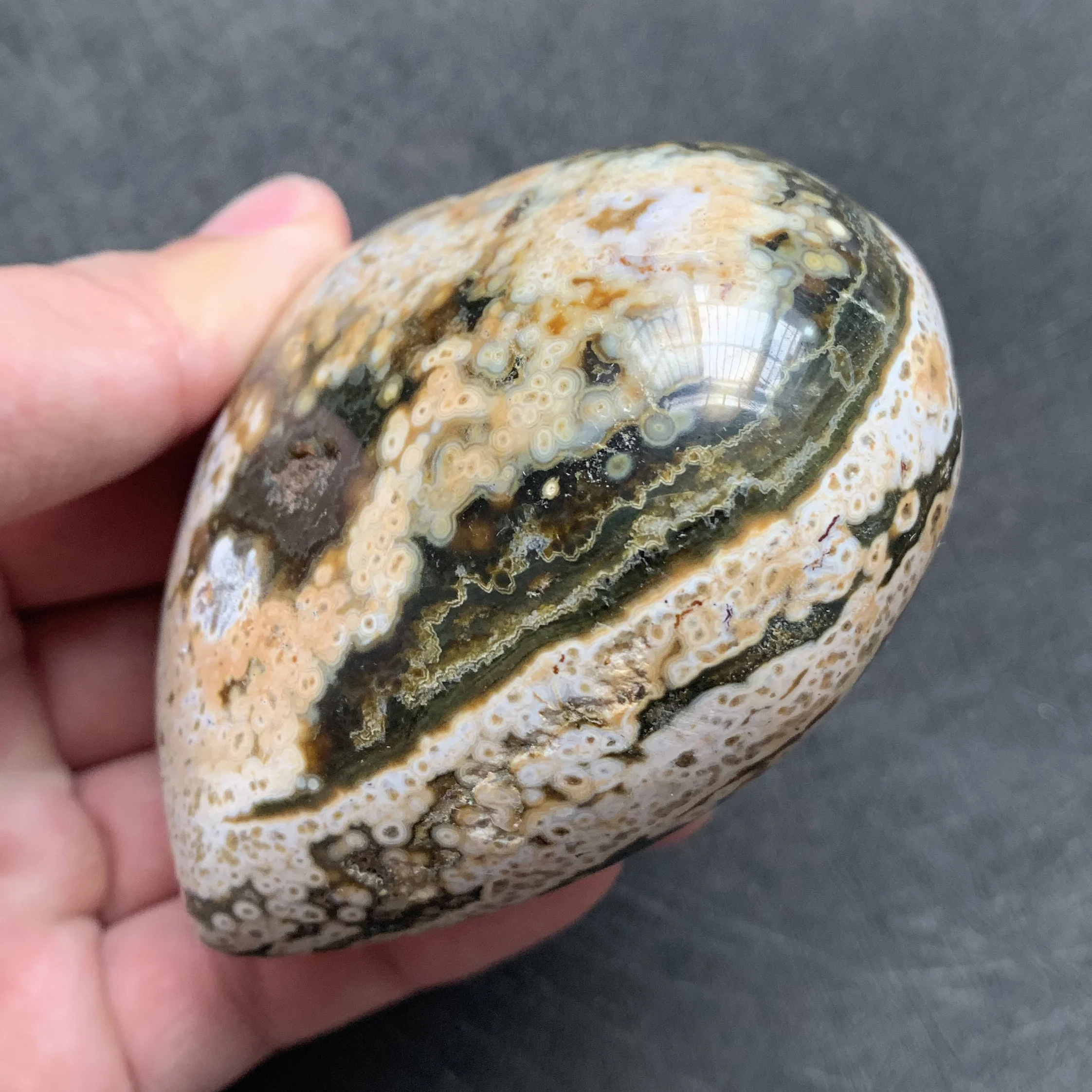 324 г натуральная Океаническая яшма сердце украшение для дома любовь полированный