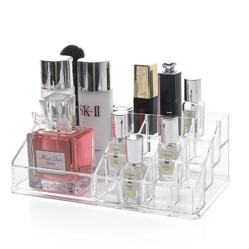 New Clear Acrylic Makeup Organizer Cosmetic Storage Box Desktop Lipstick Makeup Brushes Holder Case Jewelry Cosmetic Box