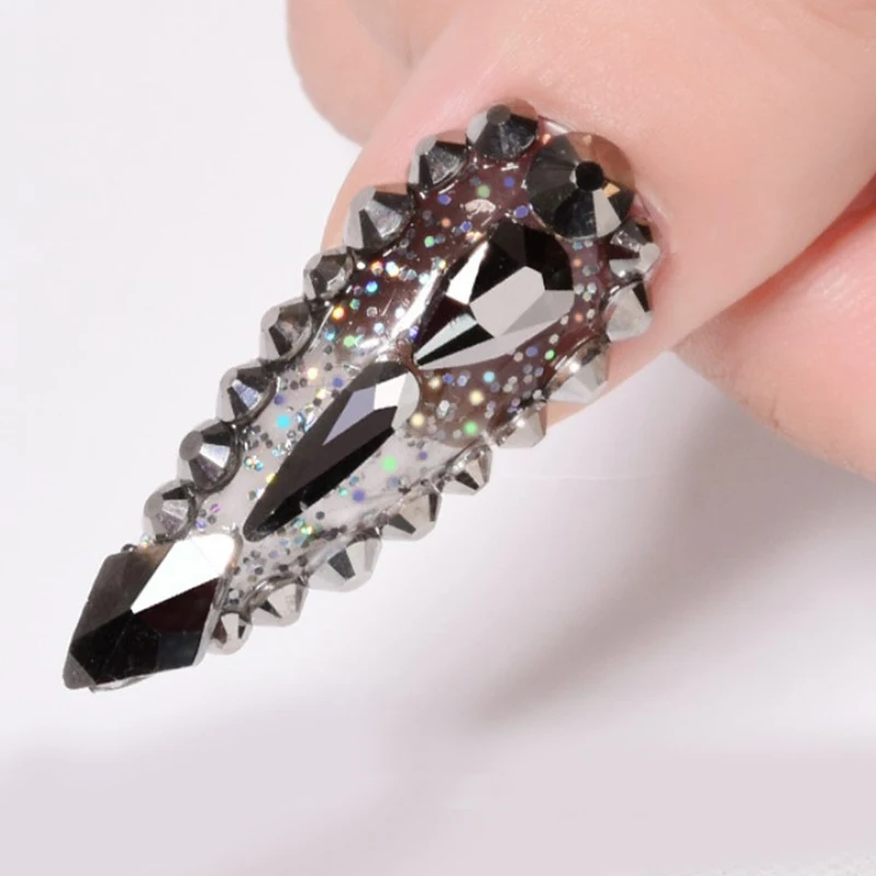 Кристаллы прозрачные AB для дизайна ногтей стразы самостоятельной сборки без