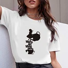 Футболка с надписью We are All Mad Here, летняя модная женская футболка, уличная одежда, новинка, Алиса в стране чудес, Женская Футболка Harajuku Kawaii