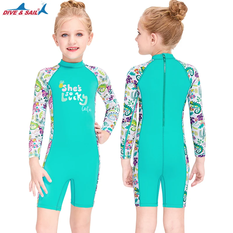 Детский Цельный купальник с рашгардом для мальчиков и девочек спортивный