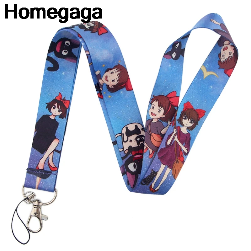 

20pcs/lot Homegaga cartoon girl Tags Strap Neck Lanyards for keys keychains ID Card Pass Gym Mobile Phone USB badge holder D2356