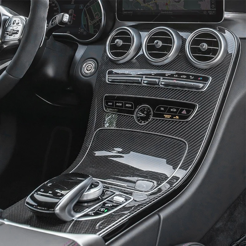 Панель управления из настоящего углеродного волокна для 2015 + Mercedes Benz W205 Amg
