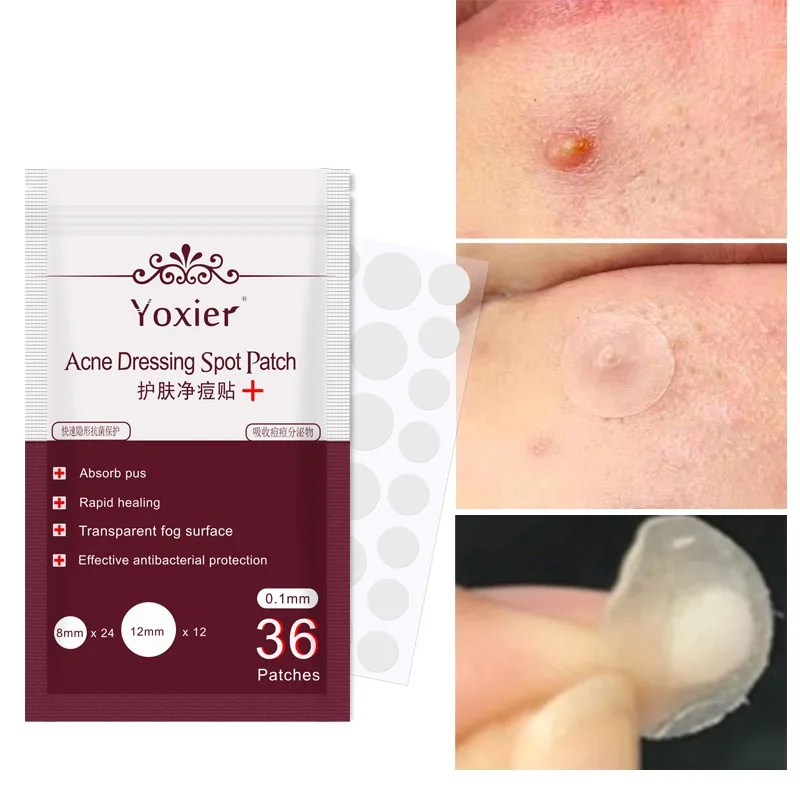 

36pcs Acne Stickers Invisible Pimple Remover Anti-Acne Gel Patches Acne Dressing Spot Patches Skin Care Blemish Treatment