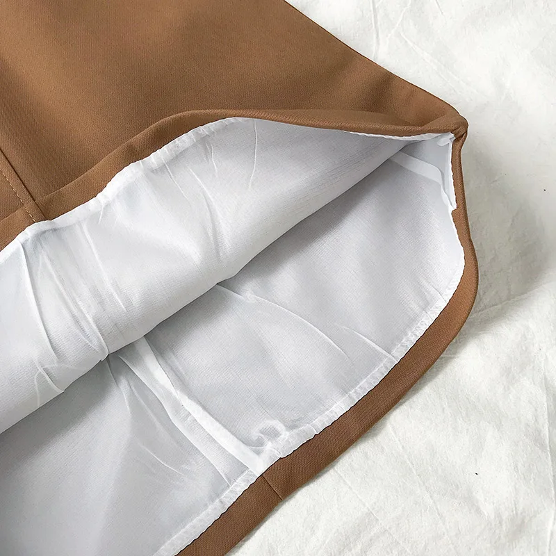 

Skirts Women Retro Solid Elegant Korean Style High Waist Womens All-match Soft Ladies Summer Chic Breathable Pockets Skirt 2020