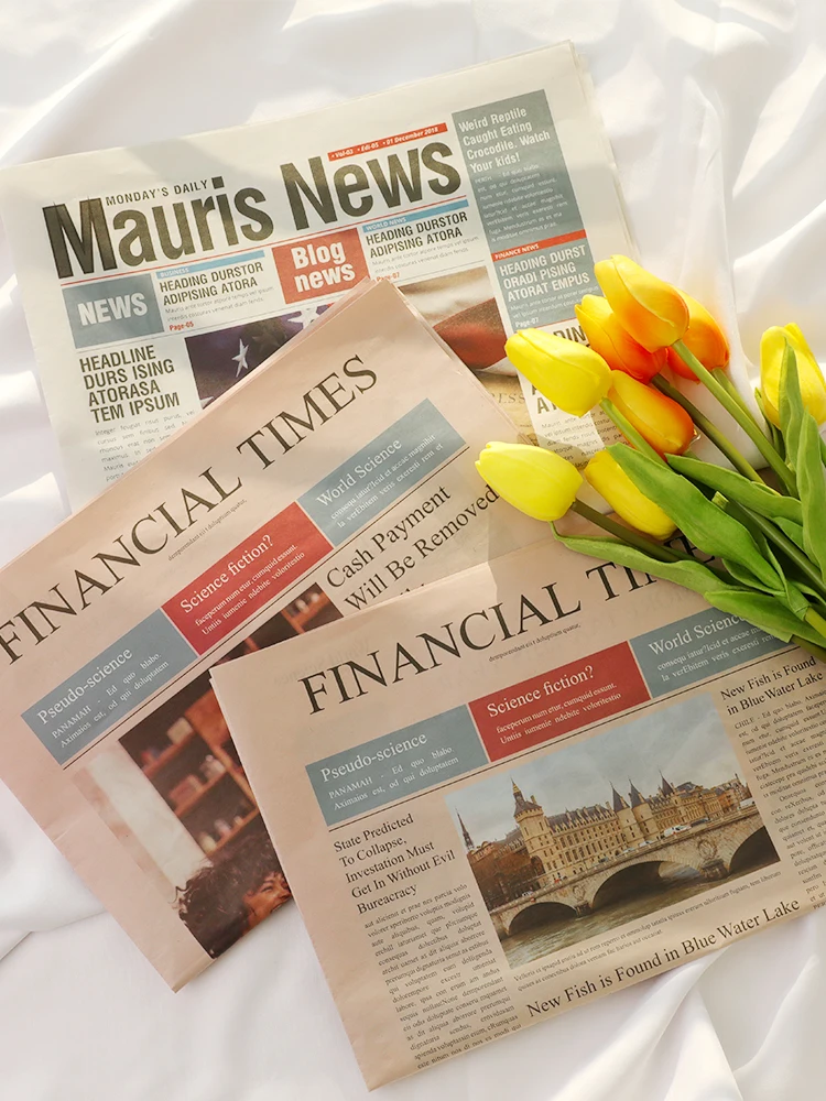 2 шт. ностальгическая английская газета Винтажный стиль для реквизиты фона