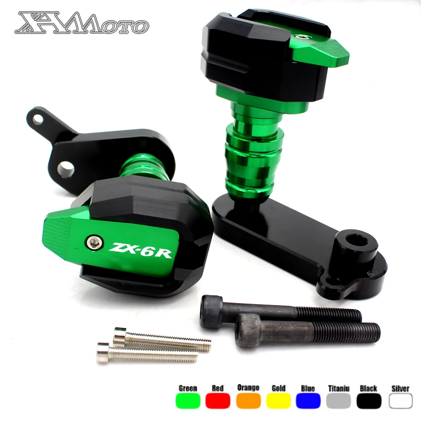 ZX 6R рамки ползунки для Kawasaki ZX6R 2009 2010 2011 2012 аксессуары мотоциклов обтекатель