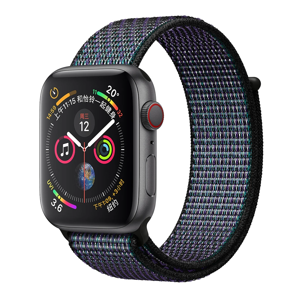 Hyper Grape Нейлоновый ремешок для Apple Watch серии 5 42 мм iwatch 44 мм ремешок 38 мм 40 мм iwatch sreies 4 3 2 pulseira браслет ремешок для часов - Цвет ремешка: Hyper Grape
