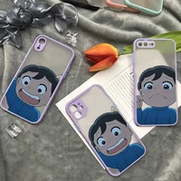 ousama ranking of king anime cartoon phone case purple color matte transparent for iphone 13 12 mini 11 pro x xr xs max 7 8 plus