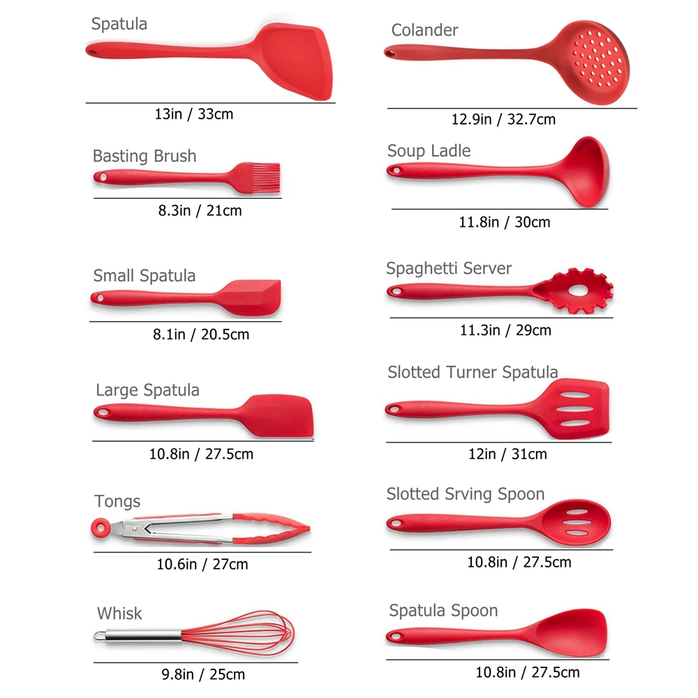1PCS Silicone Cooking Tool Set Spoon Brush Spatula Egg Beater Kitchen Tools Kitchenware accessories Utensil | Дом и сад