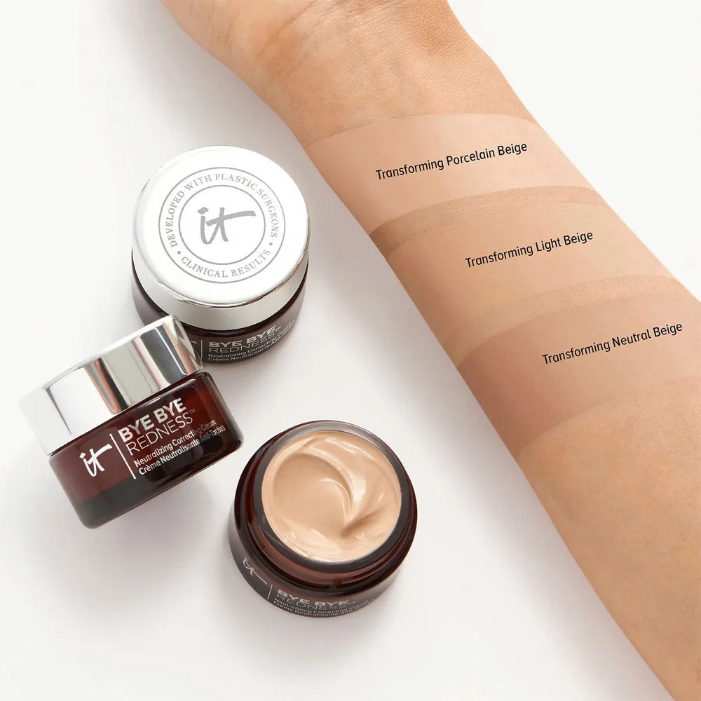 It Cosmetics, консилер для лица Bye Redness, тональный крем для коррекции цвета, 0,37 унций/11 мл