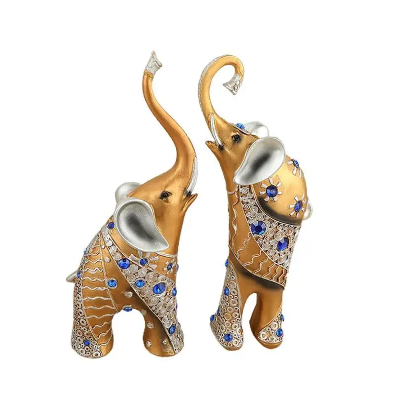 Современные художественные статуи слона фэн шуй на удачу коллекционные фигурки