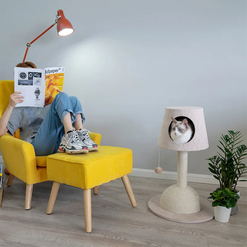 Настольная лампа для кошек рама скалолазания маленькое роскошное кошачье гнездо