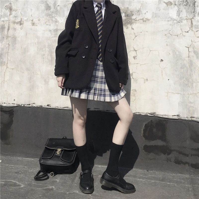 Женская шерстяная куртка с вышивкой Повседневная Свободная в японском стиле