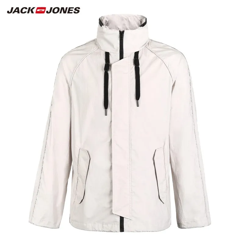 JackJones Осенняя мужская легкая Повседневная куртка с капюшоном уличная одежда