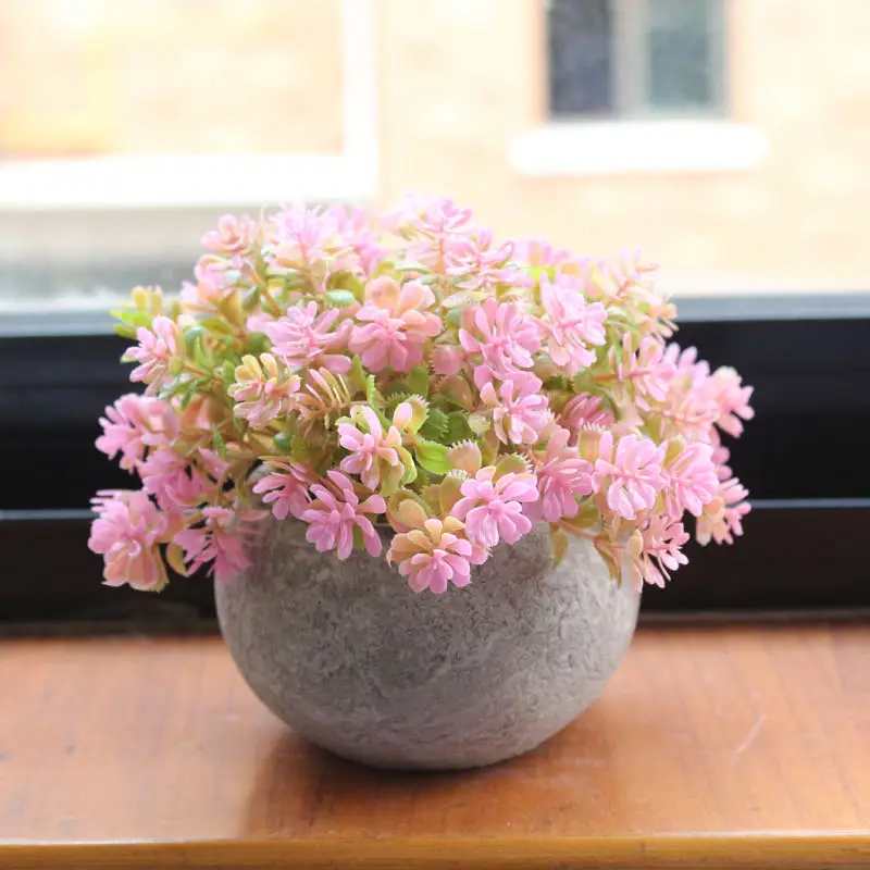 Имитация растений суккулентов в горшках мини бонсай имитация искусственные