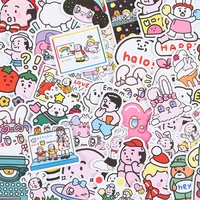 43 pcs ins cute kawaii deca stickers for laptop phone calendar diary stationery journal scrapbook hand book album supplies