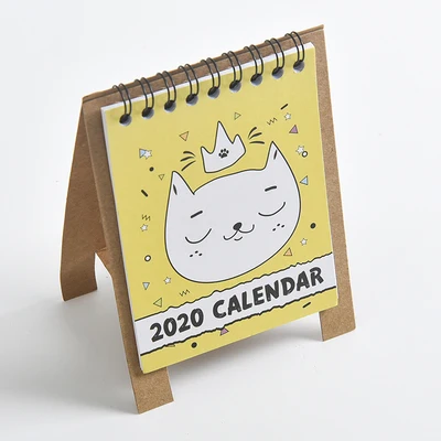 3 Год Kawaii мультфильм Животные Настольный календарь DIY крафт-бумага мини-календарь планировщик расписаний,08-,12 - Цвет: 3