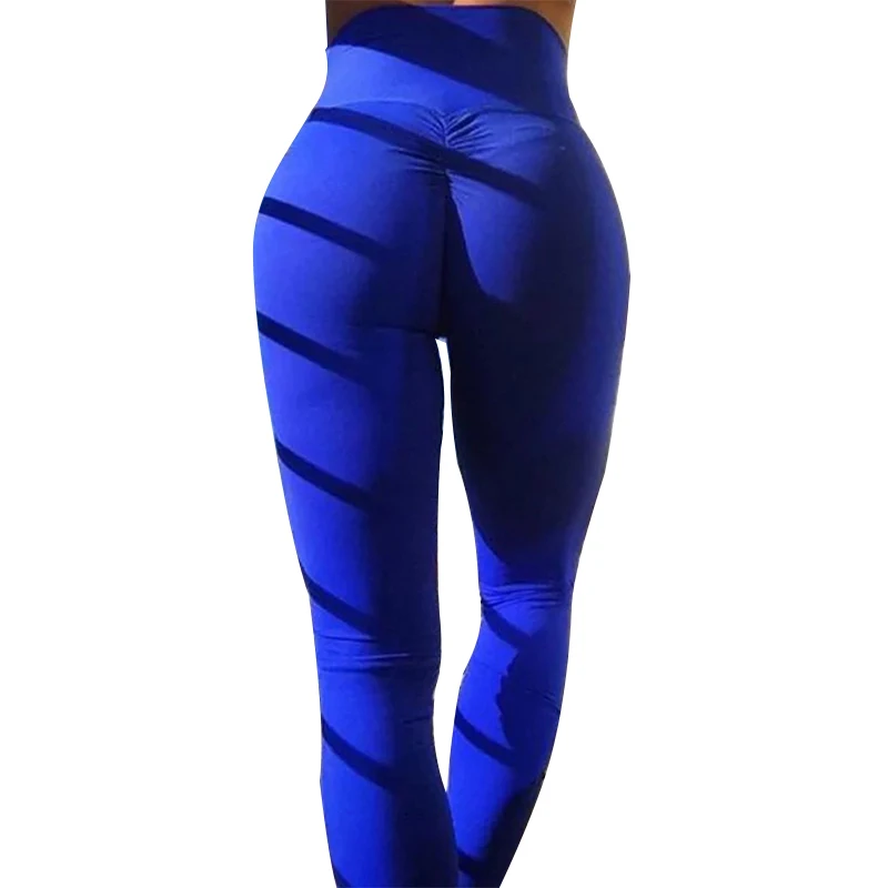 Женские леггинсы из полиэстера повседневные брюки с высокой талией и эффектом