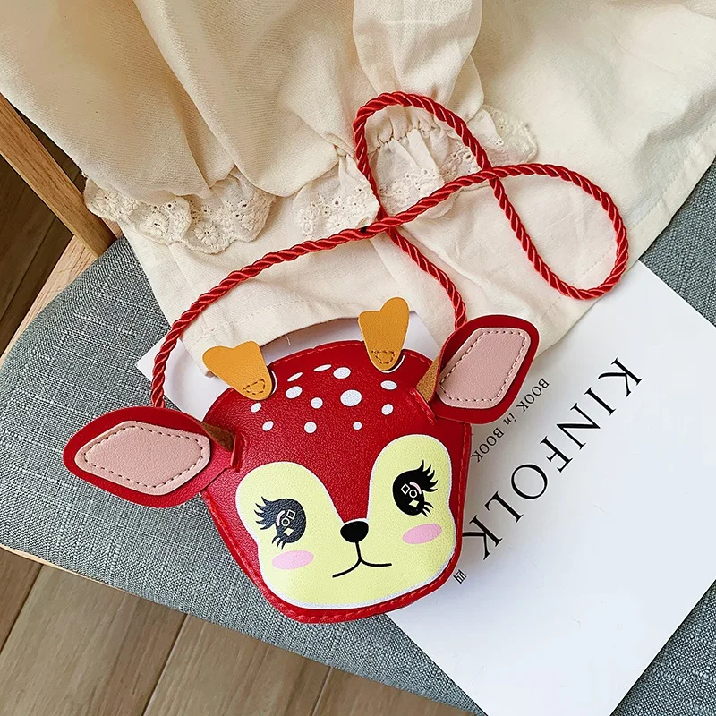 

Cartoon 2021 Children's Shoulder Bag Girl Cute Fawn Messenger School Bag Handbag Mini Backpack Zipper Kids Coin Purse Fashion