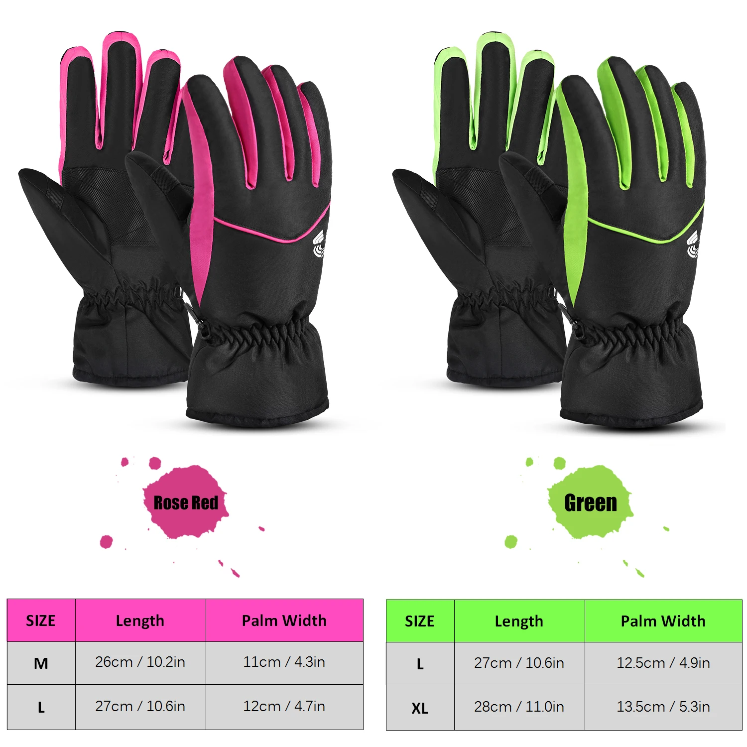 

Men Women Ski Gloves Water-resistant Breathable Outdoor Winter Warm Snow Sports Snowboard Gloves
