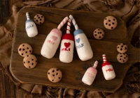 milk with biscuits handmade felt bottle shape accessories ornaments baby newborn photography props