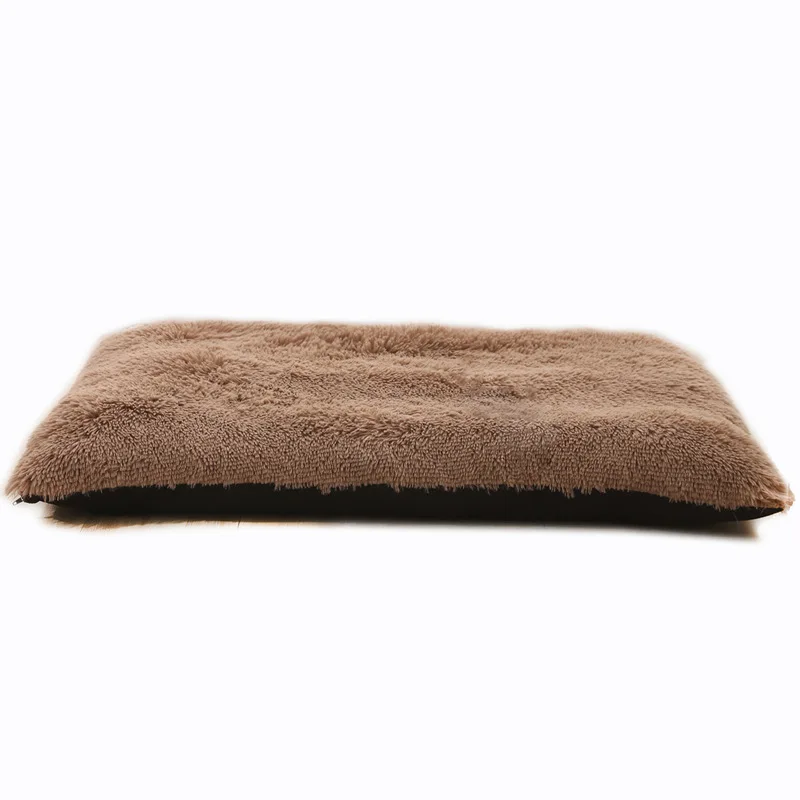 Длинная плюшевая кровать для собаки мягкая подушка сна коврики кошек питомца