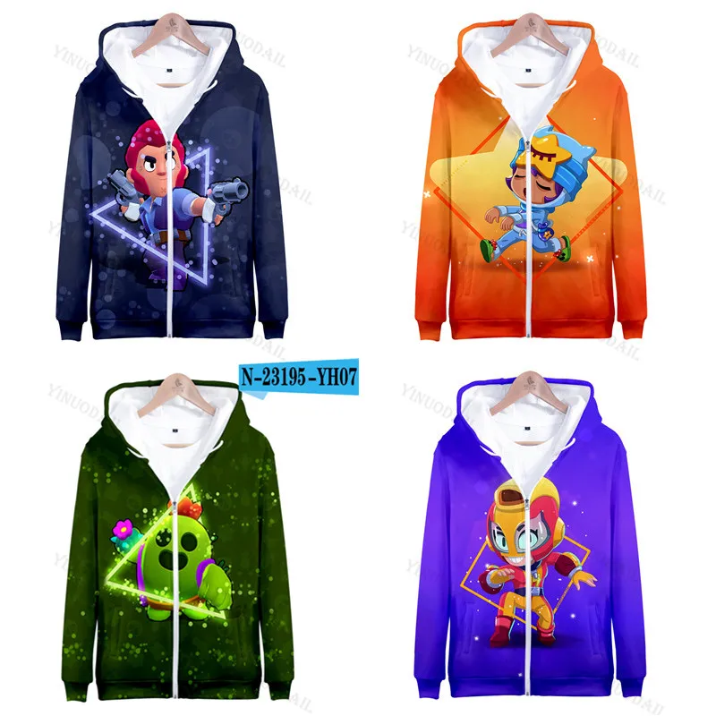 

Shooter Star 3 To 14 Years Sandy Spike Kids Hoodies Star Game 3D Printed Sweatshirt Boys Girls Cartoon Jacket Tops Teen Clothes