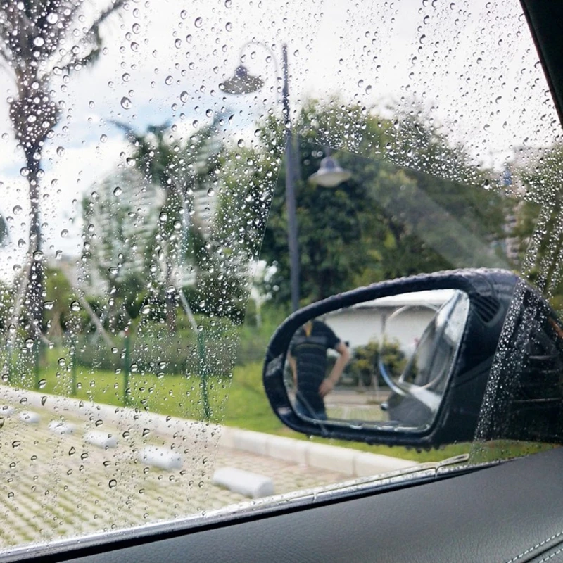 

2Pcs Car Rearview Mirror Protective Anti Fog Coating Car Mirror Window Clear Film Waterproof Car Sticker Anti-Fog Film