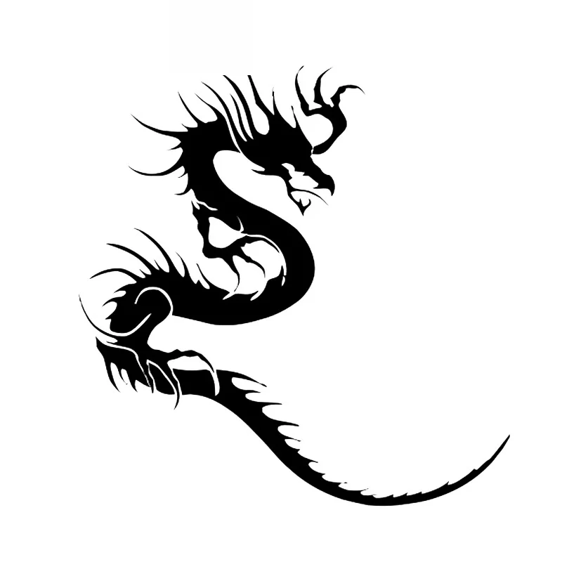 Загадочный китайский дракон стикер модное украшение окна автомобиля личность