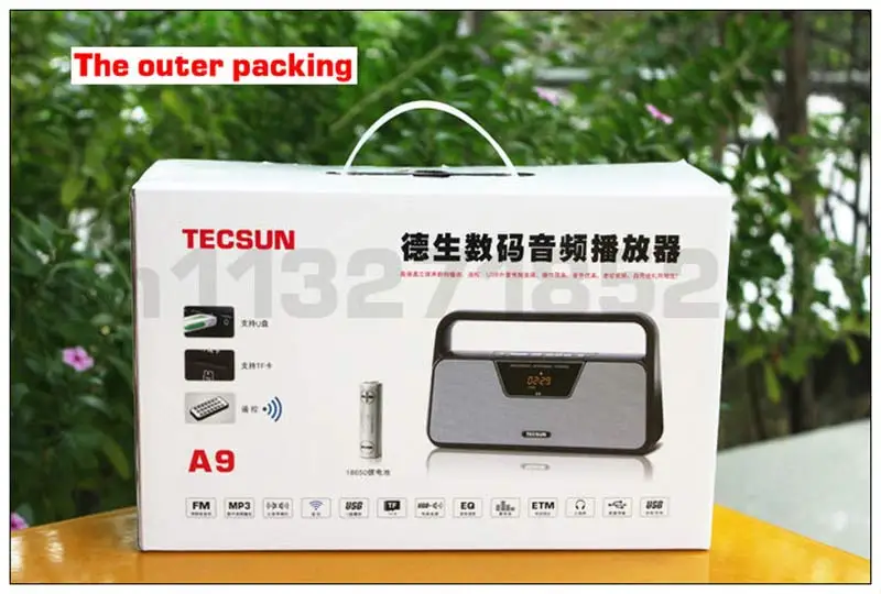 TECSUN A9 FM стерео радио приём светодиодный цифровой дисплей MP3 плеер компьютерная Колонка радио приемник Интернет портативное радио
