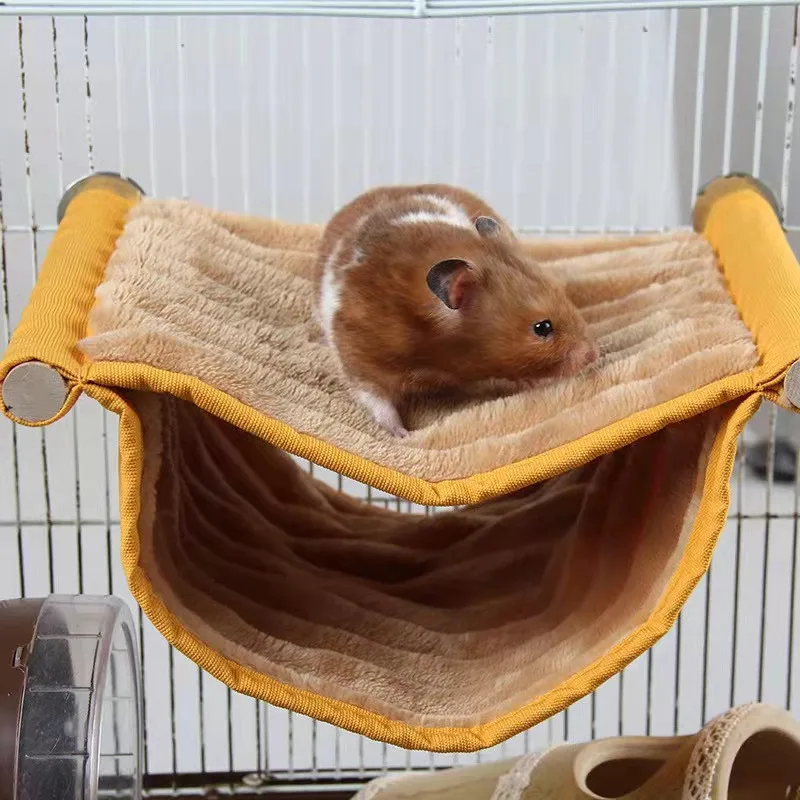 

Hammock for Rat Hamster Cage House Warm Plush Guinea Pig Squirrel Hedgehog Chinchilla Sugar Glider Ferret Bed Rodent Accessories