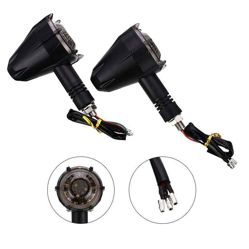 

1 Pair Universal Motorcycle Signal LED Turn Lights Motorbike Signal Indicators Modified Accessories Bullet Super Bright Flashers