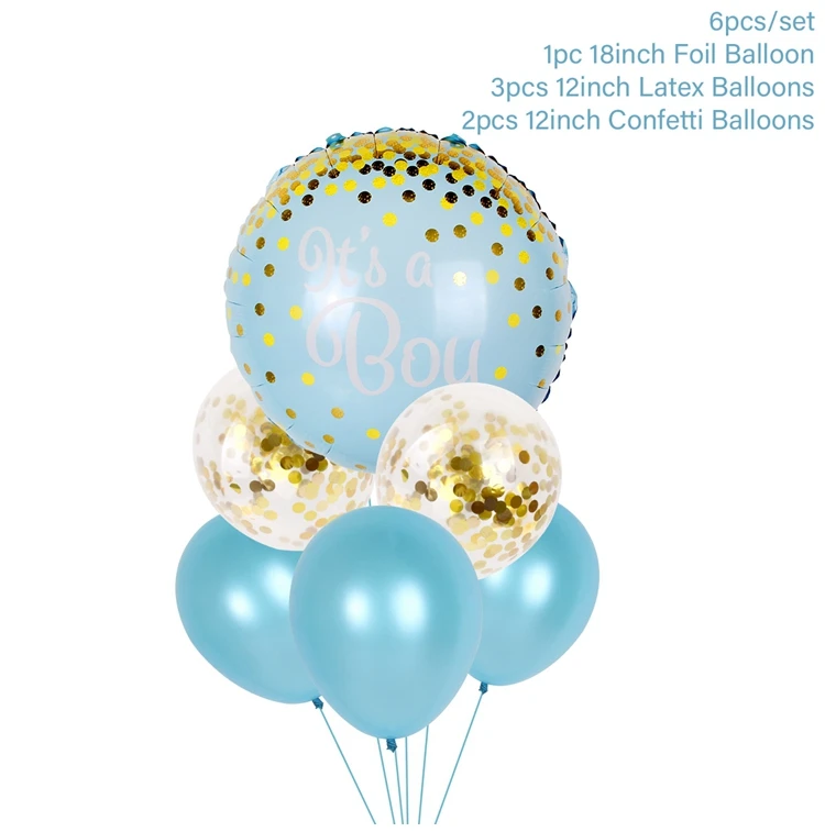 it is a boy blue QIFU Oh для маленьких мальчиков вечерние украшения детский душ воздушные Шары Баннер для маленьких девочек подарки на крещение принадлежности - Цвет: it is a boy blue