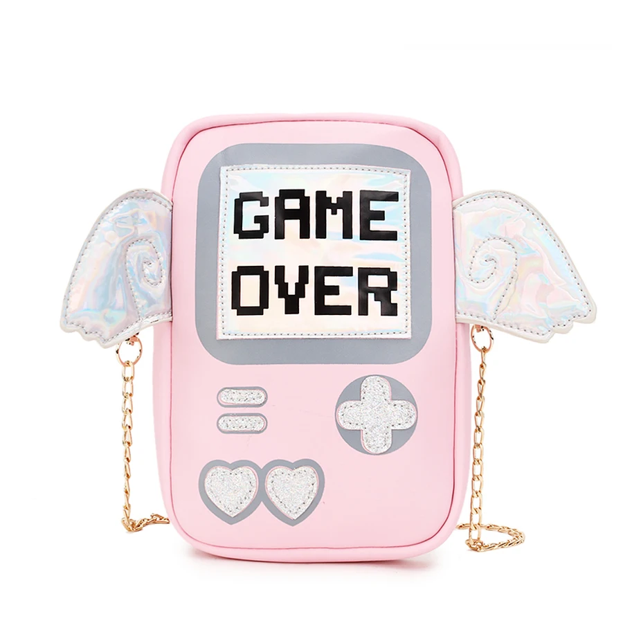 Модная забавная Милая персональная сумка мессенджер с надписью в форме игры