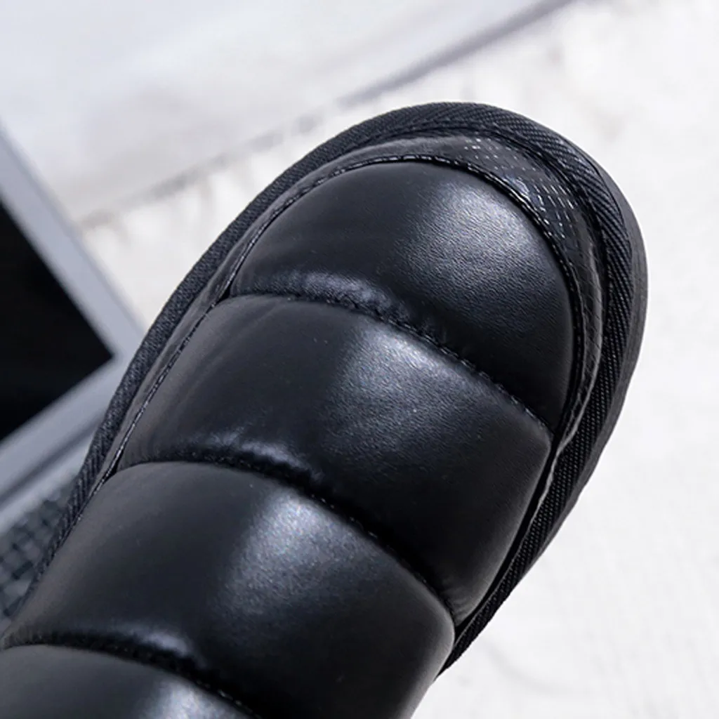 Парные зимние ботинки супер теплые женские из искусственной кожи повседневные