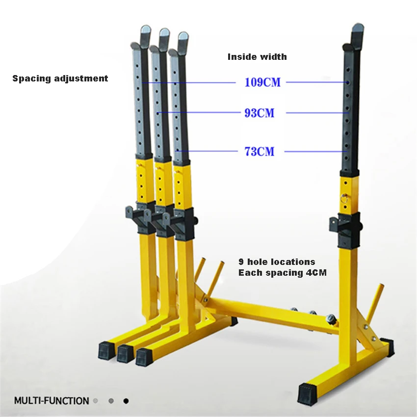 Цельнокроеная стойка для штанги стальная тяжелой атлетики регулируемая высота