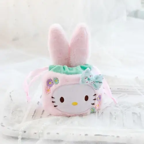 2 Медведь Даффи Stellalou Sanrio, Hello Kitty с рисунками из мультфильма «My Melody Cinnamoroll персонажи Little Twin Stars косметичка Сумка для хранения на шнурке сумки-косметички - Цвет: 2