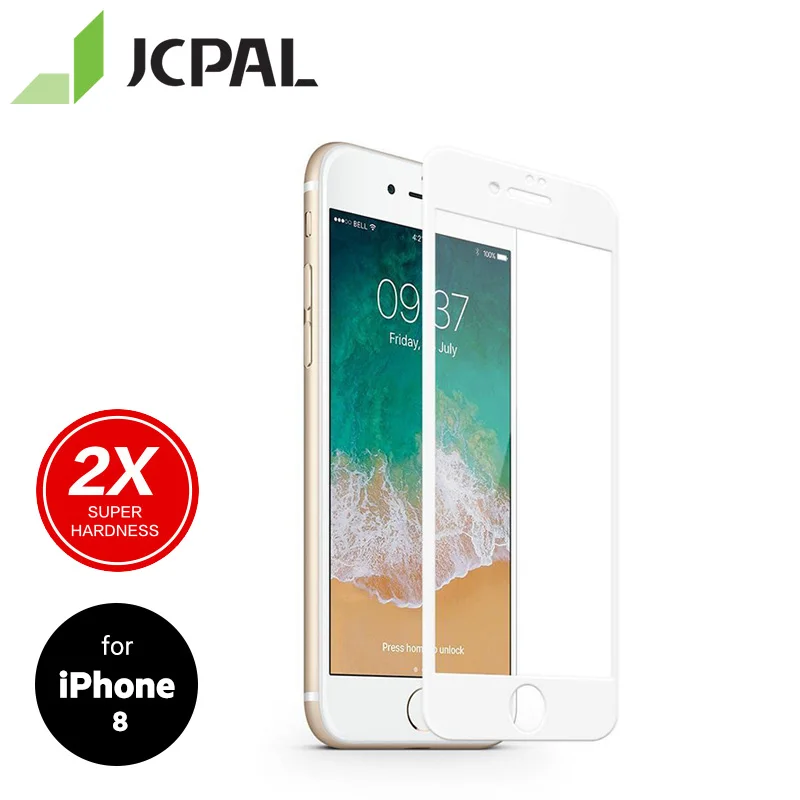 JCPAL Presever супер твердость стекло протектор экрана для iPhone 8/7 полный экран Двойная