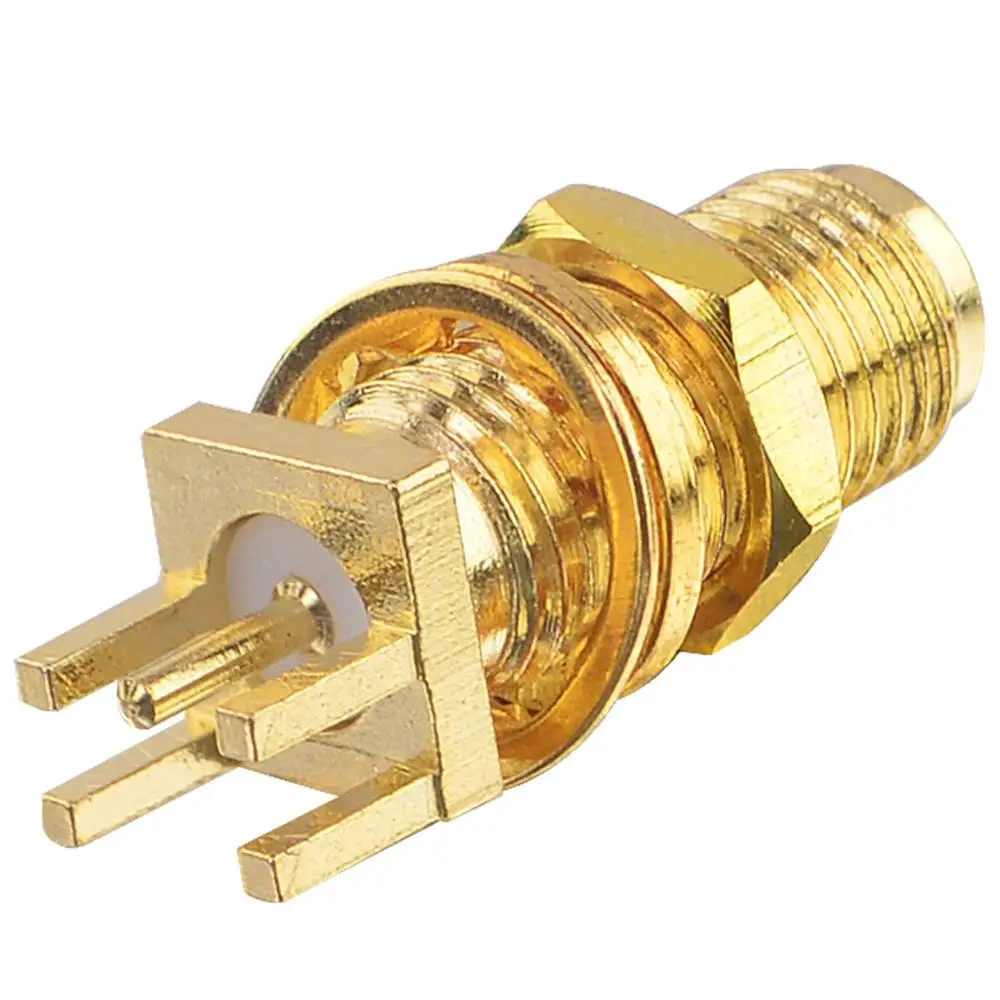 (6 шт./партия) SMA Female печатная плата Jack Edge Mount PC PCB розетка адаптеры позолоченные
