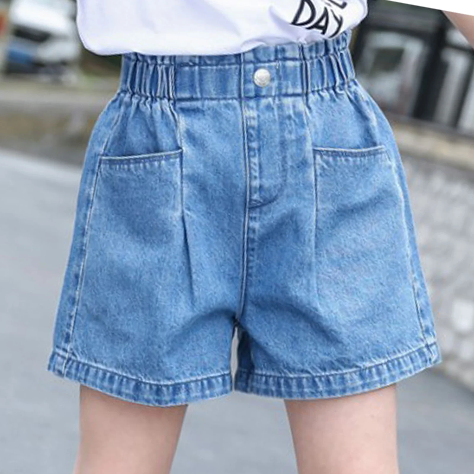 

Fashion Kids Girl Short Jeans Pants Korean Children Denim Shorts Big Girls Clothes Summer Loose Short Trousers for Teenage 4-14Y