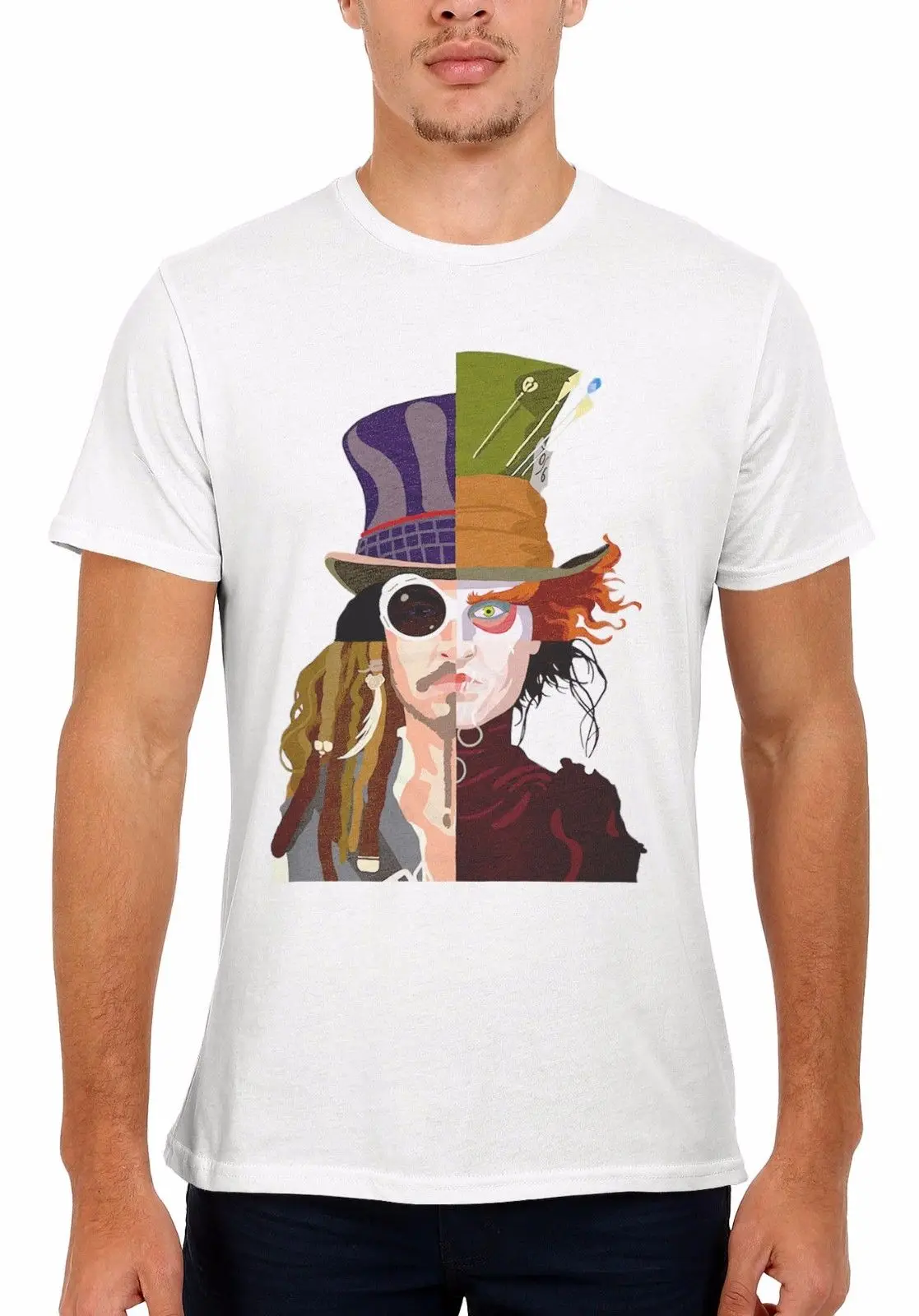 Шляпник Джонни Деппом Джека Воробья Для мужчин женщин Топ без рукавов футболка в