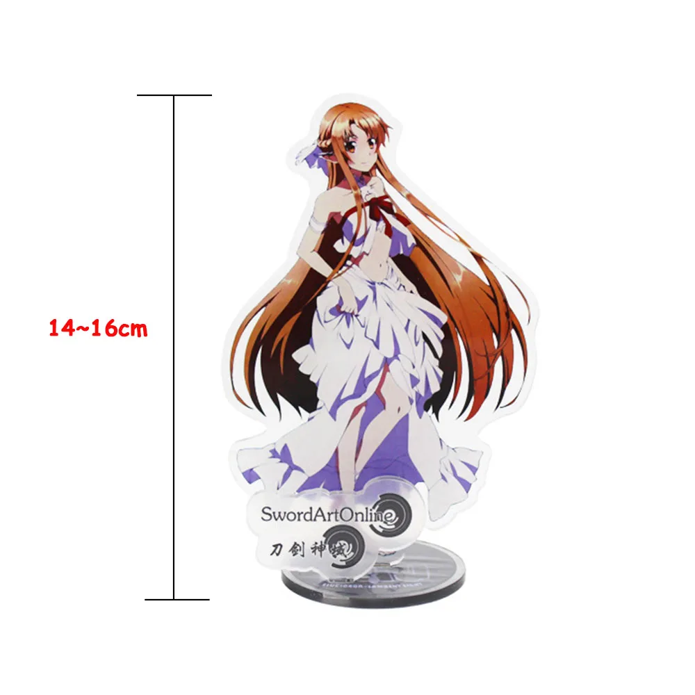 Аниме Sword Art Online Косплей SAO Рисунок стенд знак Kirito Asuna Yui акриловая модель на