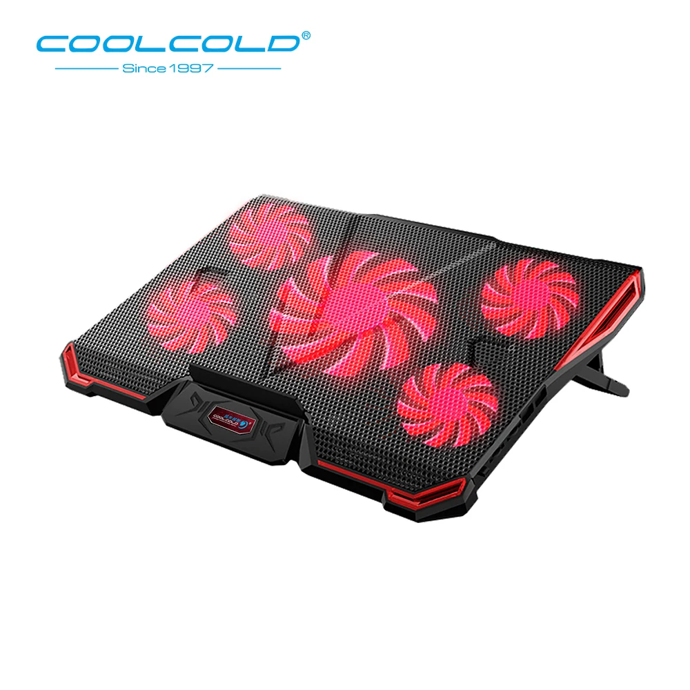 Охлаждающая подставка CoolCold для ноутбука с воздушным охлаждением 5 вентиляторов 2